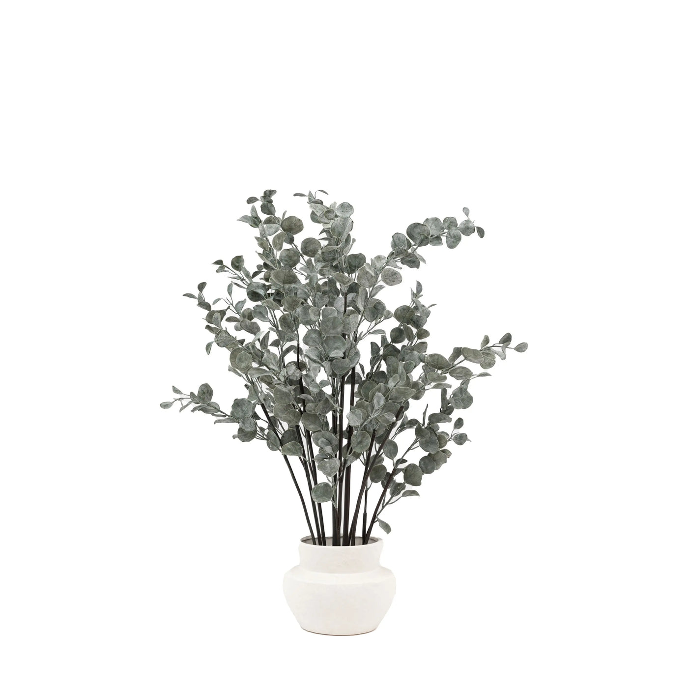 Faux Eucalyptus in Ceramic Pot Ivory