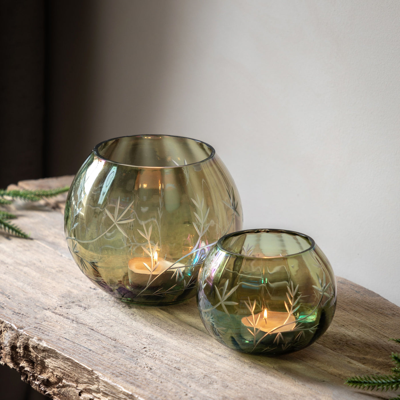Floral Iridescent Tealight Holder Pack