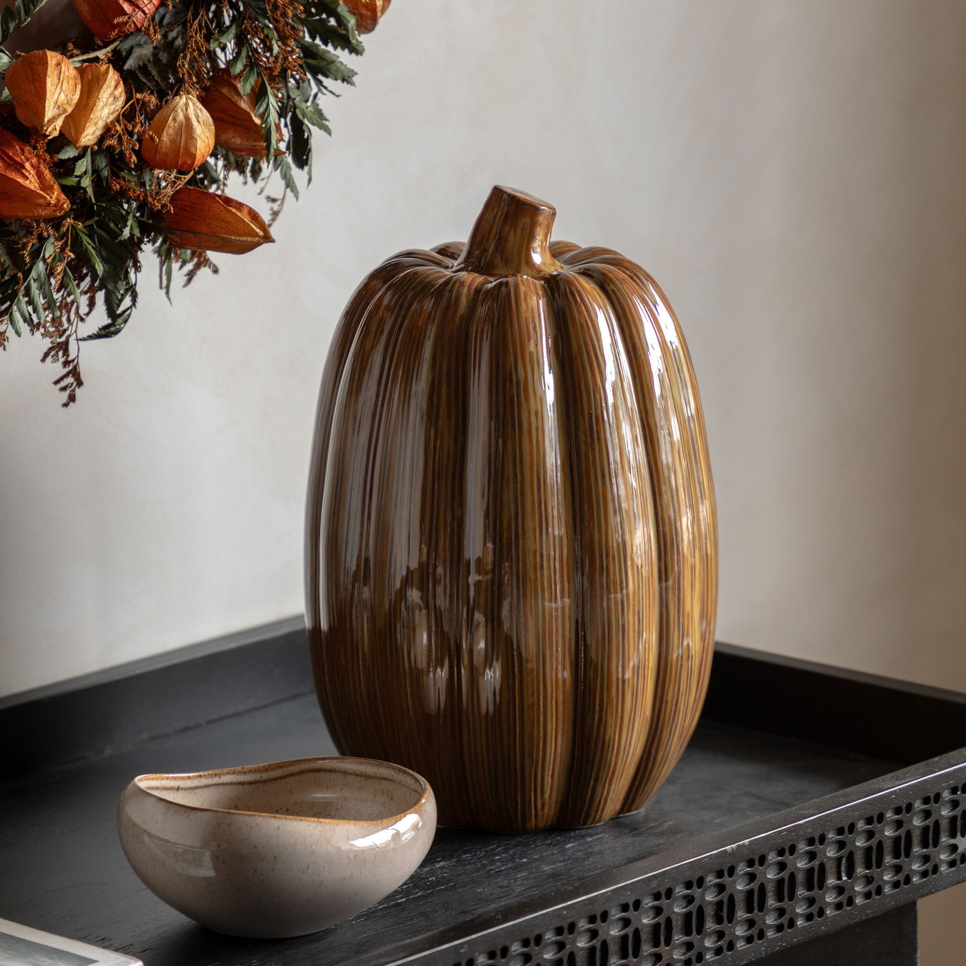 Ceramic Pumpkin Rust