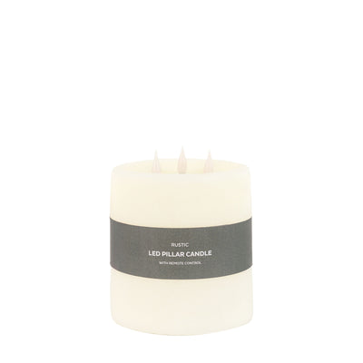 3 Wick LED Candle Ivory