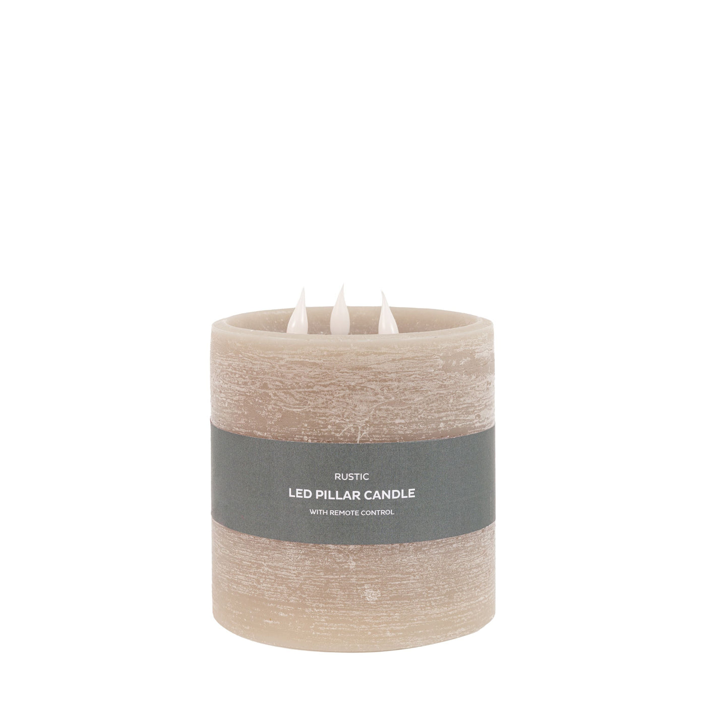 3 Wick LED Candle Warm Grey