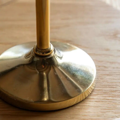 x6 Bow Dinner Candle Holder Gold