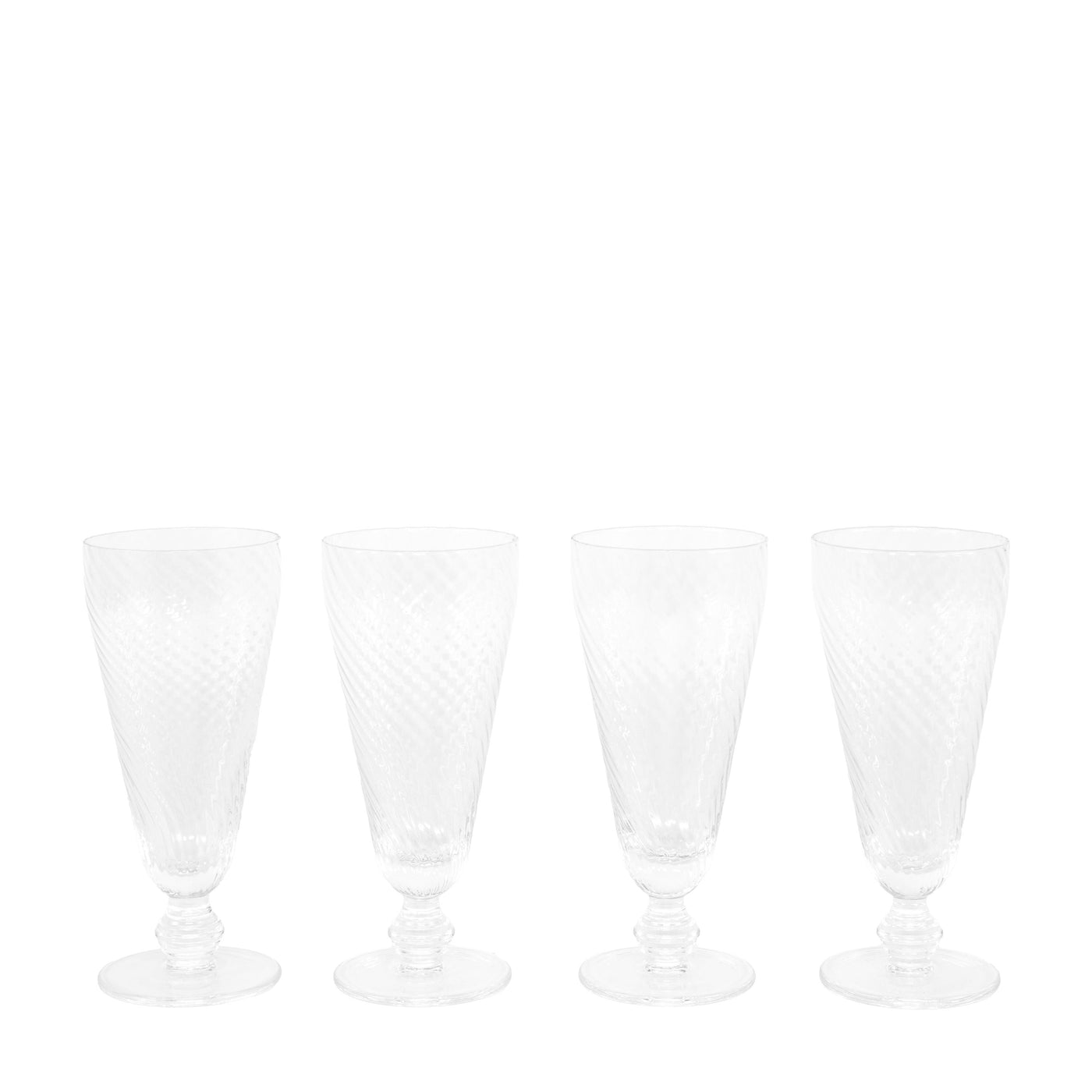 x8 Swirl Flute Glass Clear