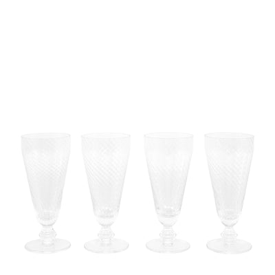 x8 Swirl Flute Glass Clear
