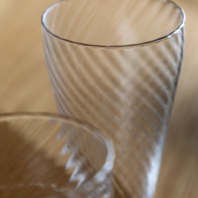 x8 Swirl Flute Glass Clear
