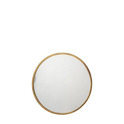 Higgins Round Mirror Antique Gold Small