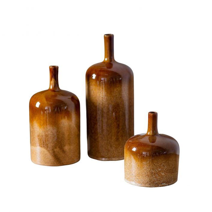 Vormark Set of 3 Ornaments Brown