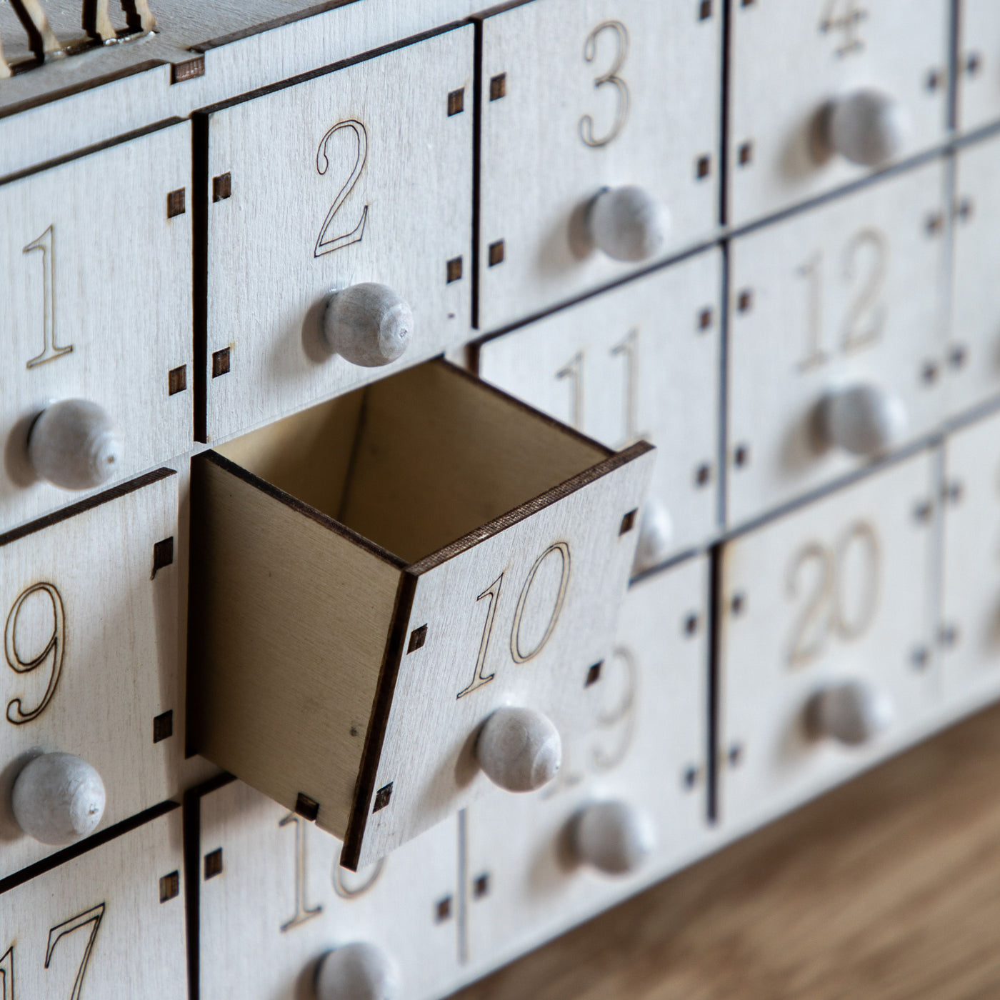 Advent Calendar With LED White