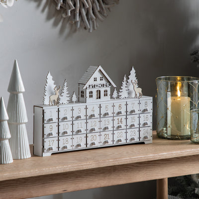 Advent Calendar With LED White