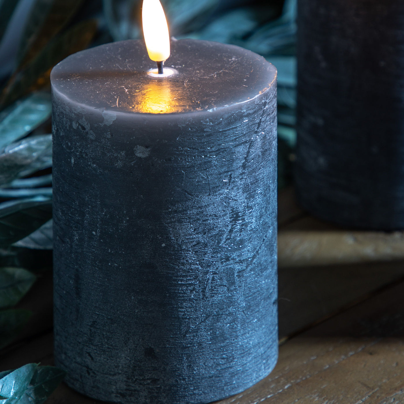 x3 LED Candle Rustic Slate