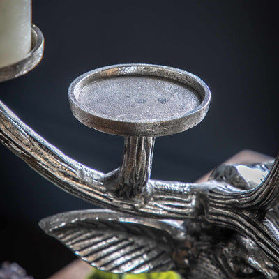 2x Stag Candelabra Aluminium