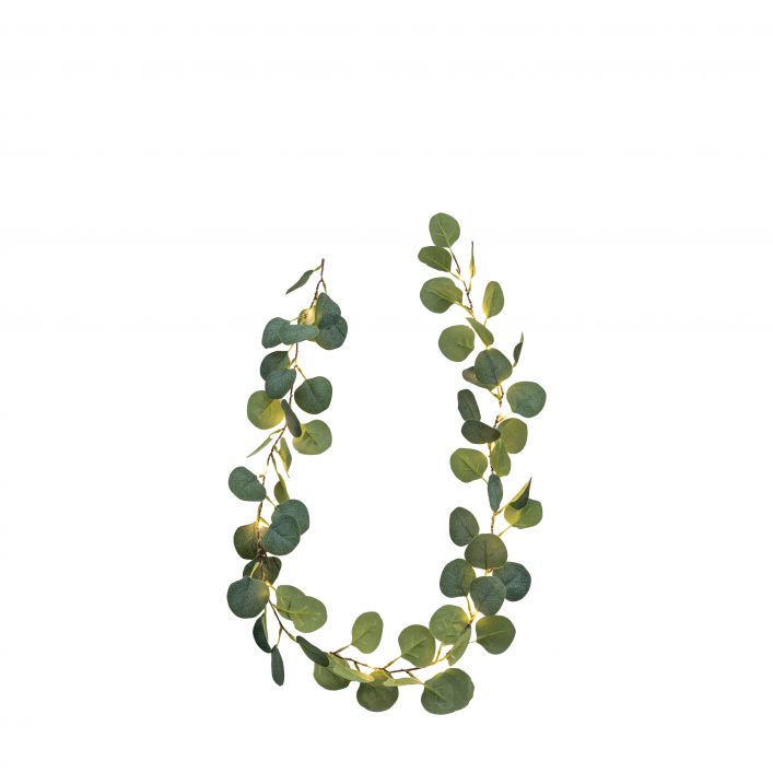 2x Eucalyptus Garlands 20 LED Lights