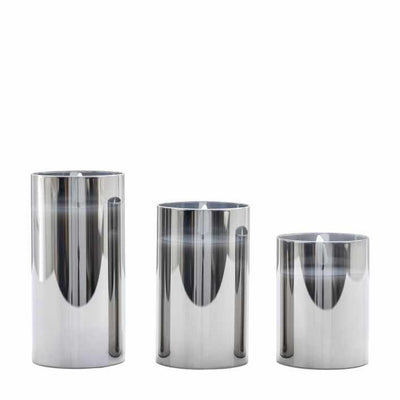 x3 Grey LED Candle Votive