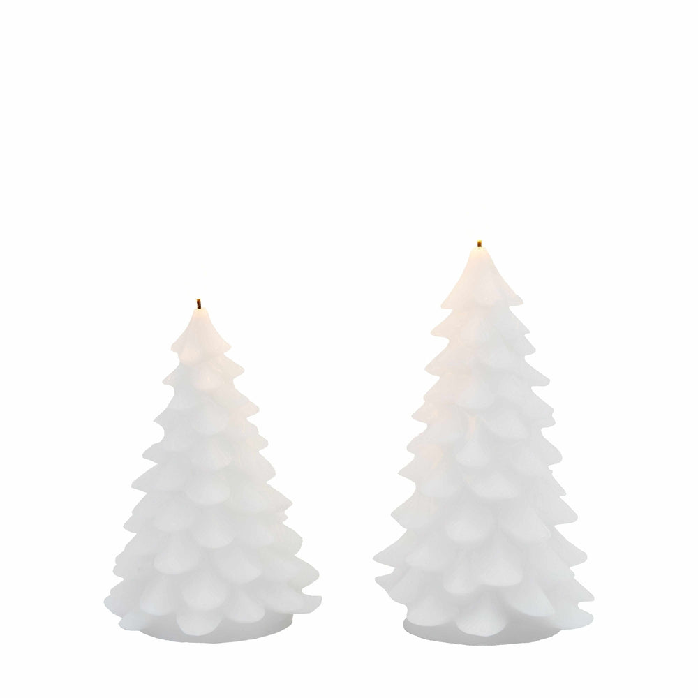 LED Festive Tree Candle 2 pack White