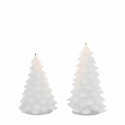 x6 LED Festive Tree Candle White