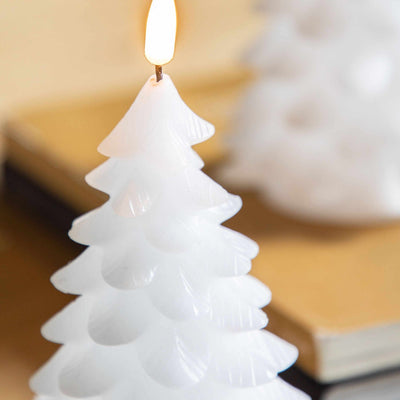 LED Festive Tree Candle 2 pack White