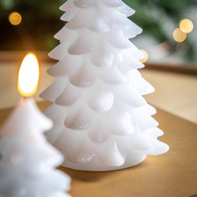 LED Festive Tree Candle 2 pack White