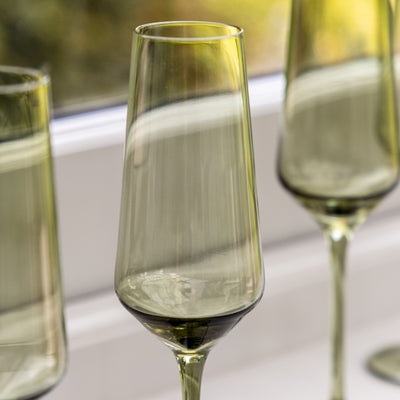 x4 Flute Glass Green