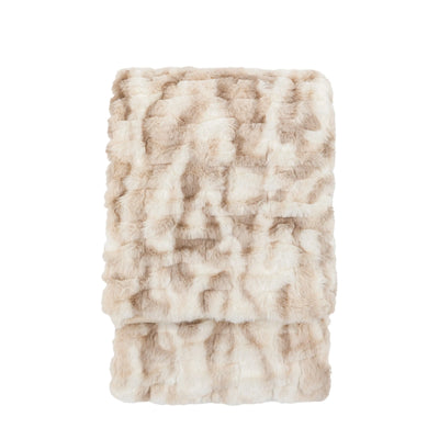 Deco Luxe Ruched Faux Fur Throw