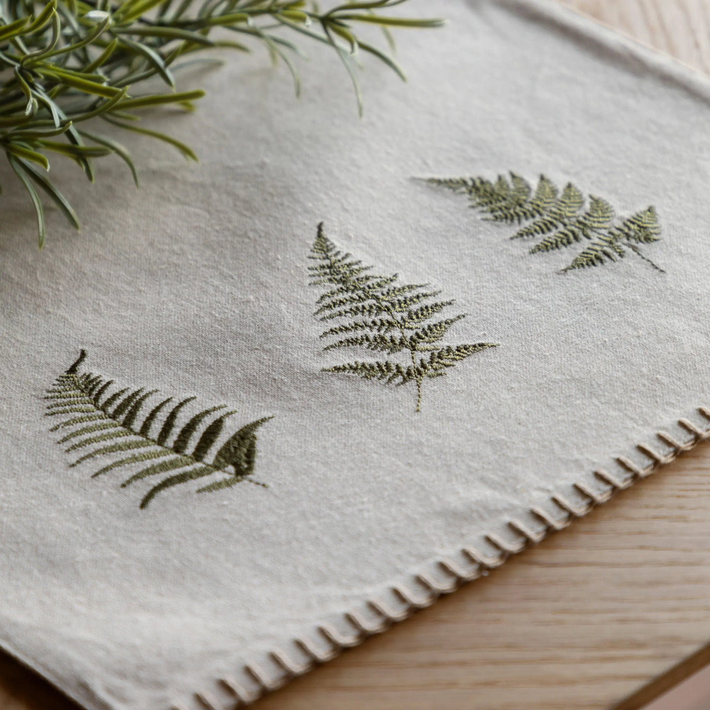 Autumn Woodland Check Table Runner