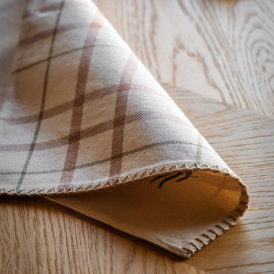 Autumn Woodland Check Table Runner