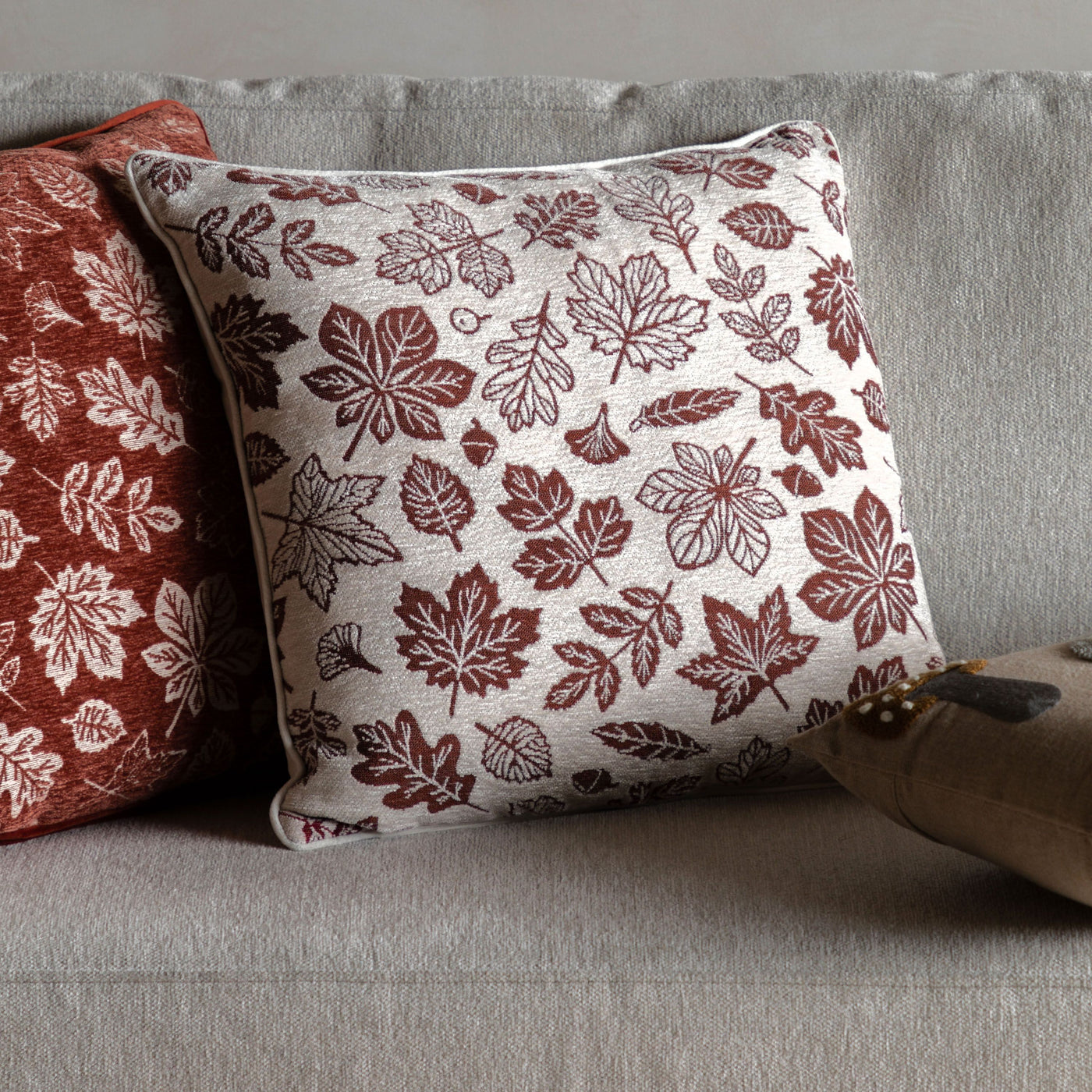 Autumn Leaf Chenille Cushion Pack