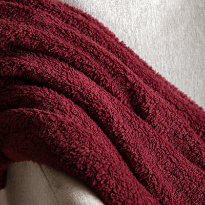 Teddy Fleece Throw Mulberry