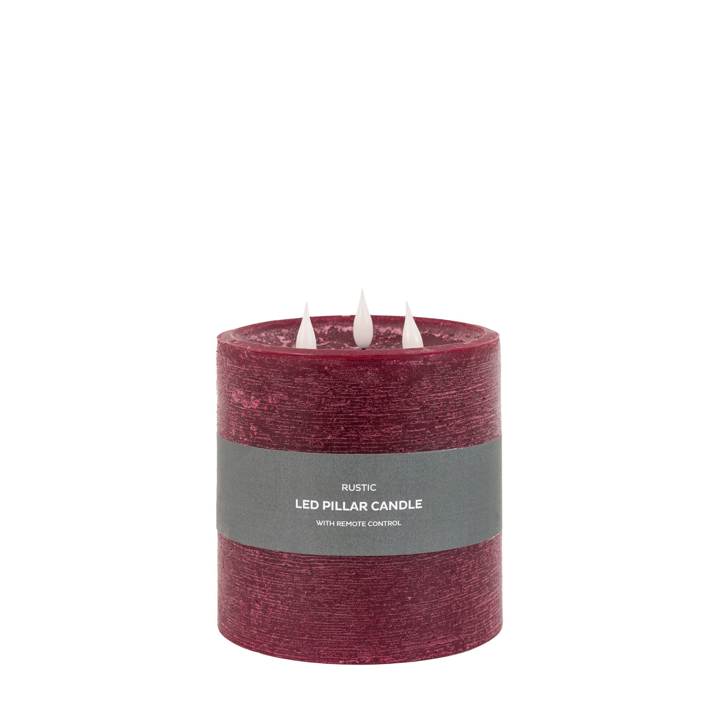 3 Wick LED Candle Oxblood