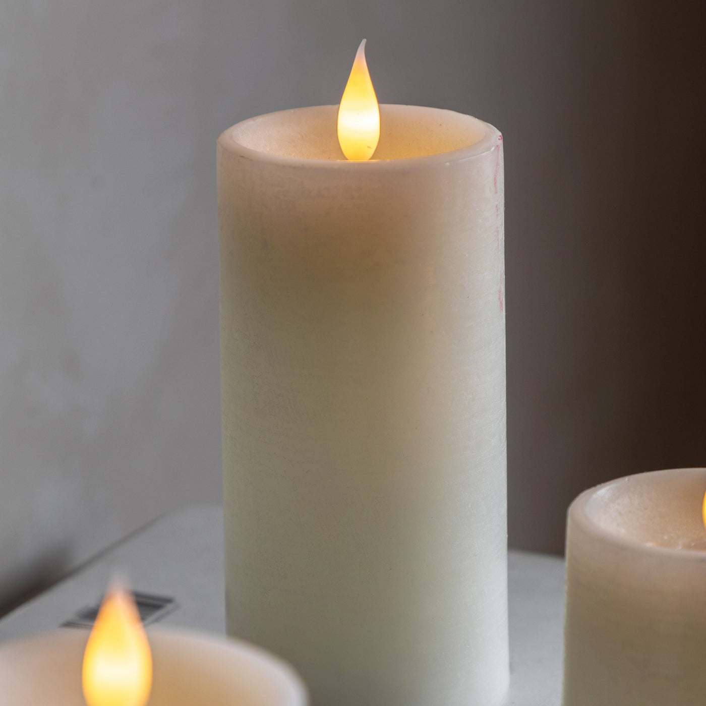 x3 Wick LED Candle Ivory