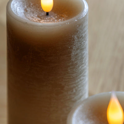 x3 Wick LED Candle Greige