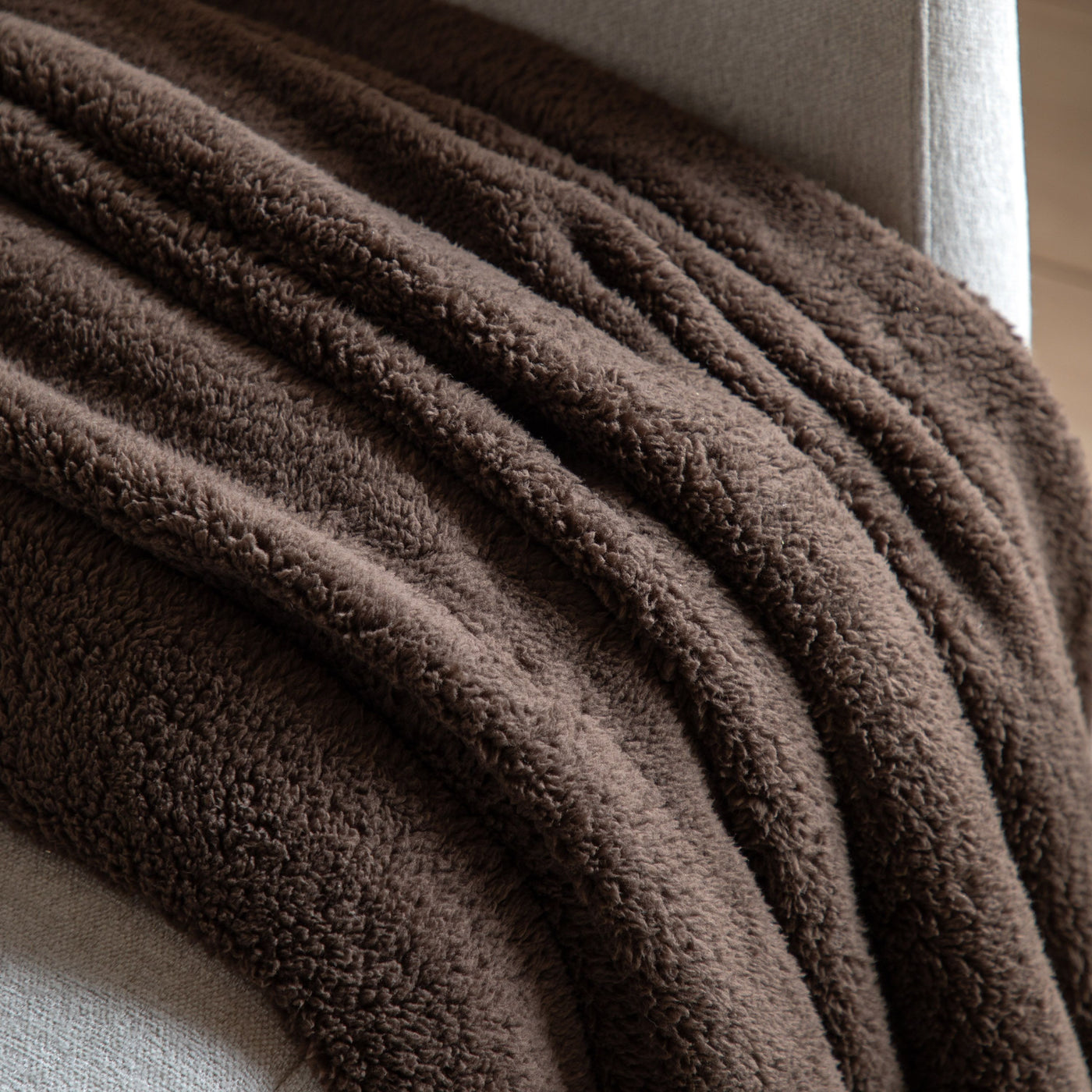 Teddy Fleece Throw Chocolate