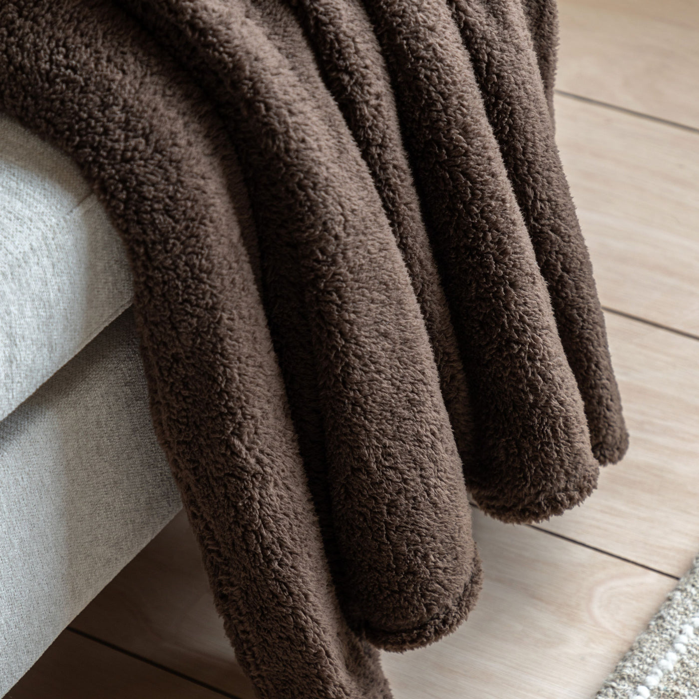 Teddy Fleece Throw Chocolate