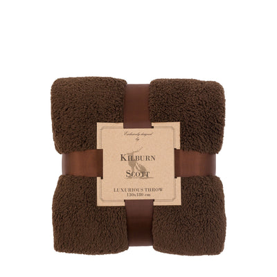 Teddy Fleece Throw Chocolate