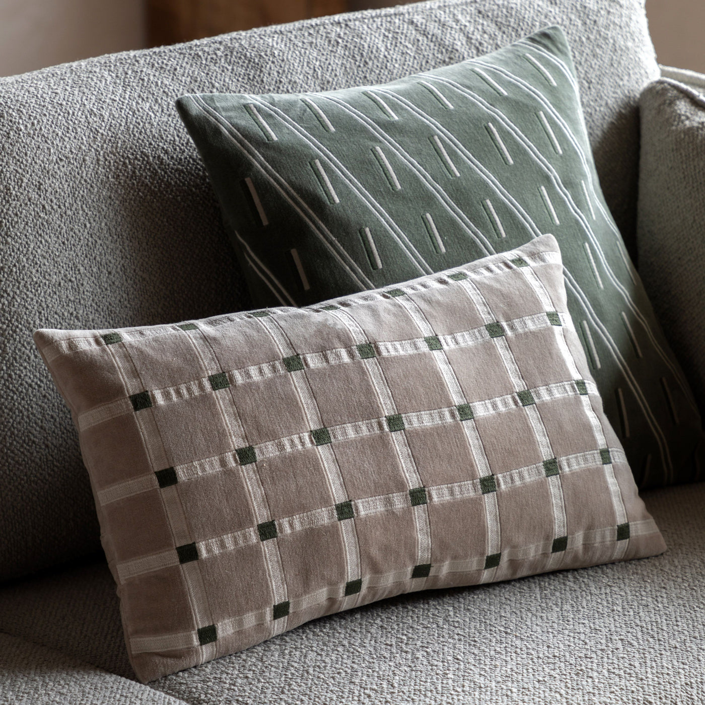 Sana Velvet Cushion Taupe