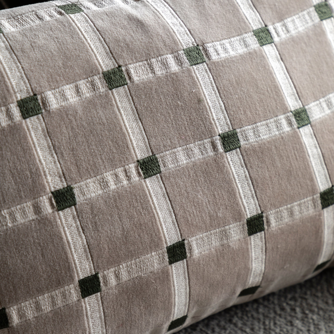 Sana Velvet Cushion Taupe