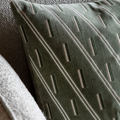 Noa Velvet Cushion Olive