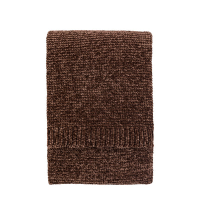 Deco Luxe Chocolate Chenille Throw