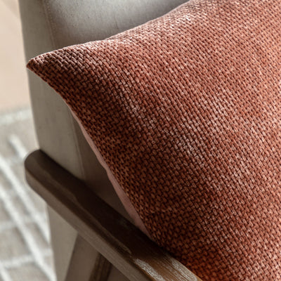 x2 Basketweave Rust Cushions