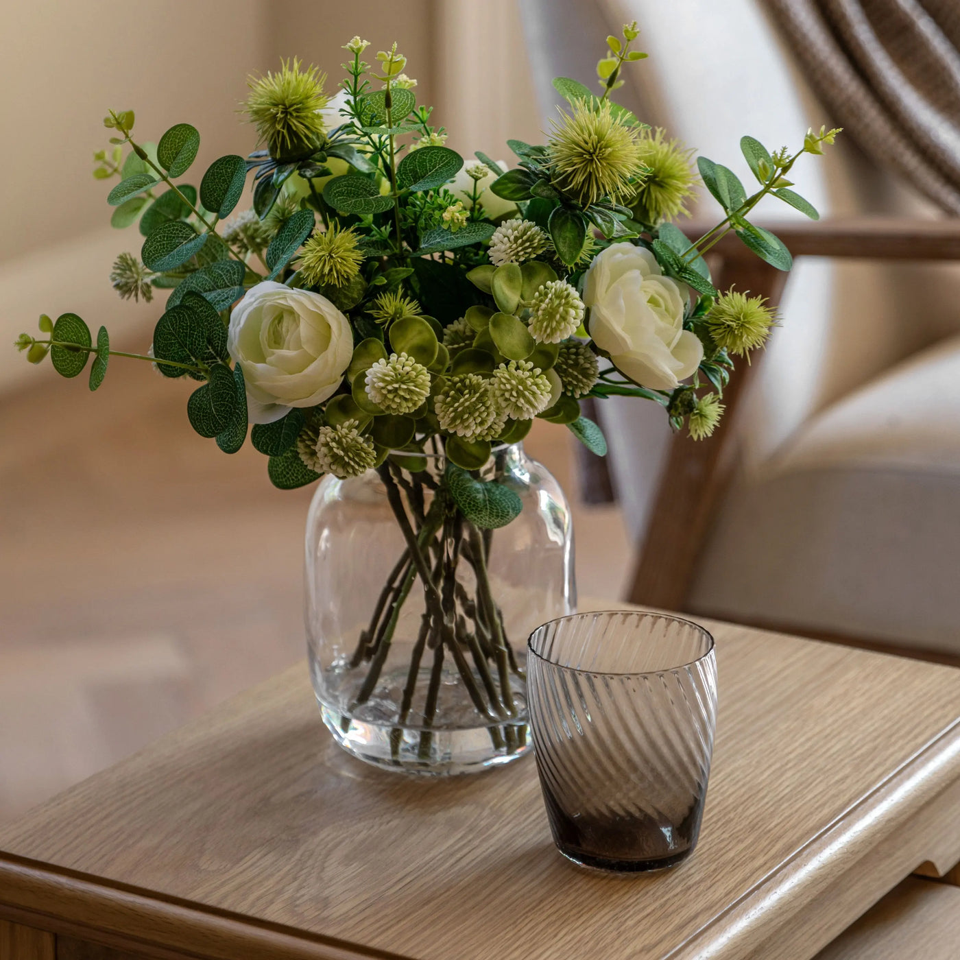 Rose Eucalyptus Vase Arrangement