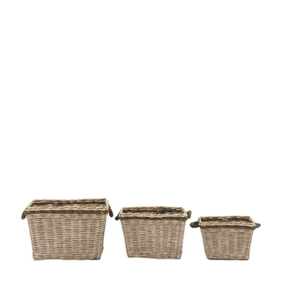 x3 Aspen Woven Log Basket Natural