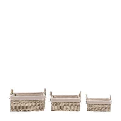 x2 Rama Lined Baskets Natural