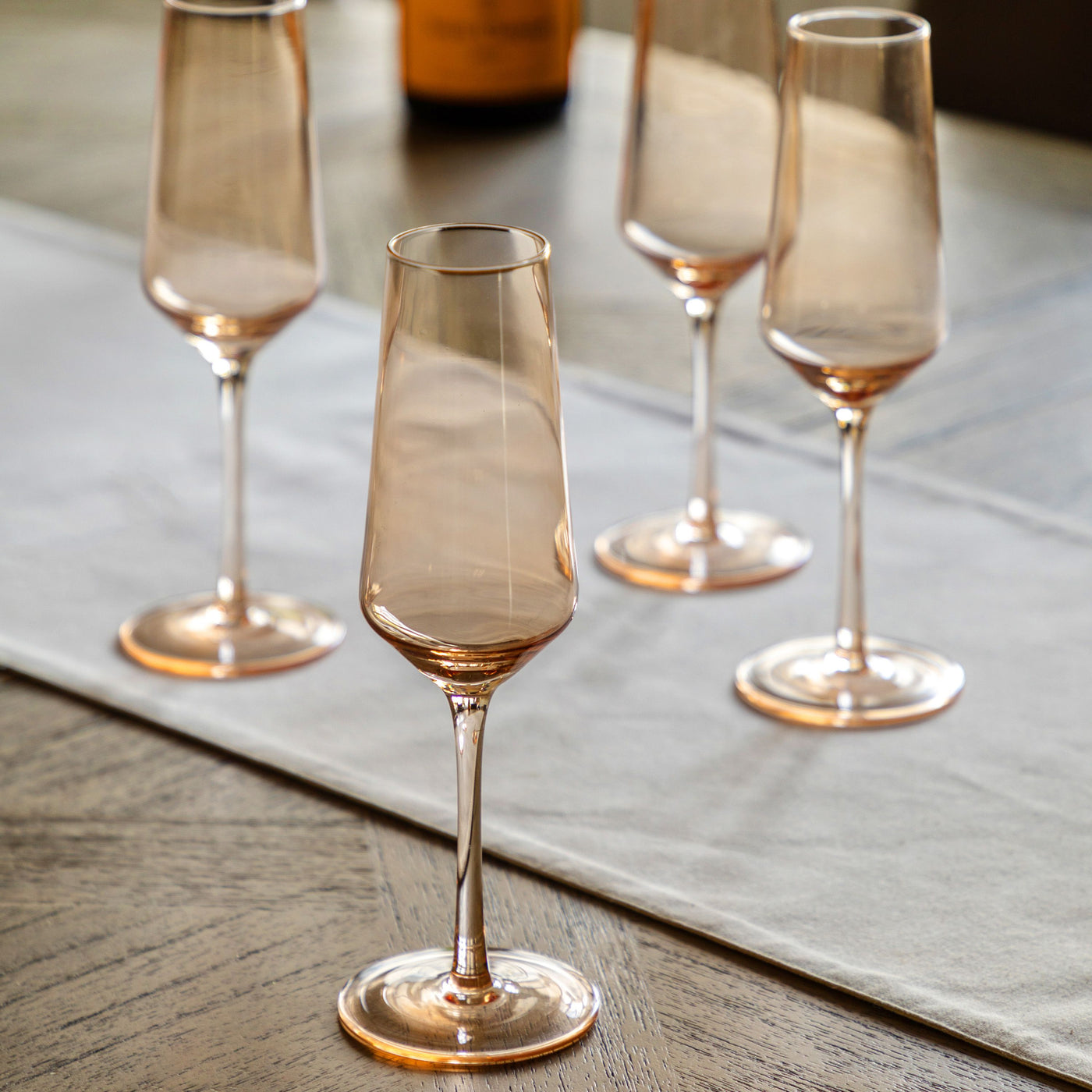 x4 Flute Glass Amber