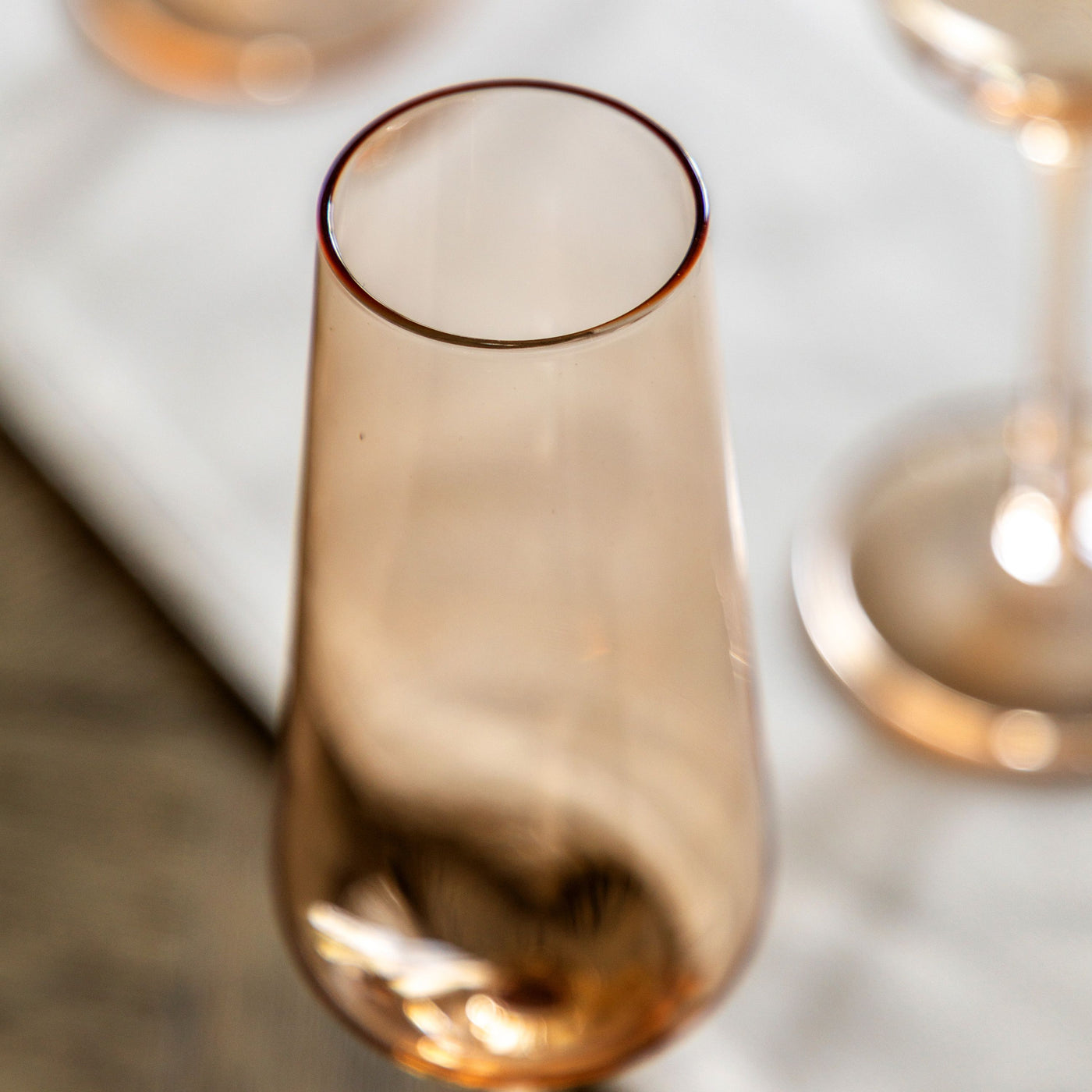 x4 Flute Glass Amber