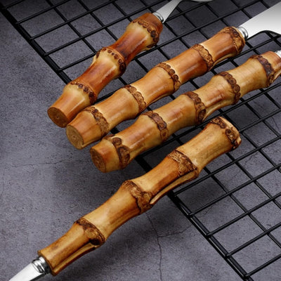Bamboo Tableware Cutlery Set Silver