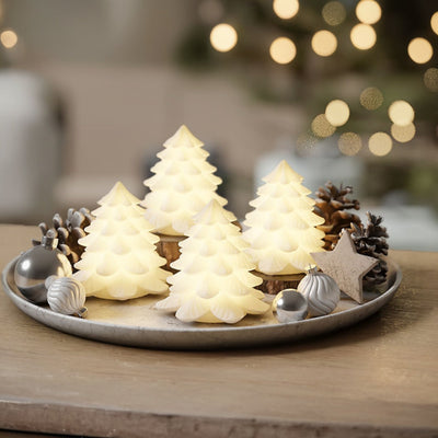 x24 LED Wax Mini Pine Tree Lights