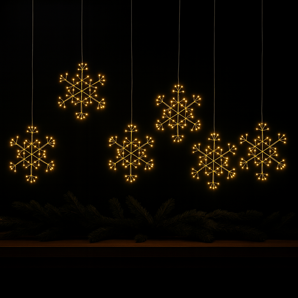 Pack of 6 Battery Snowflake