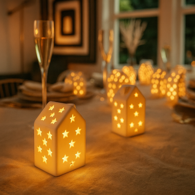 12x Mini Ceramic House Lights