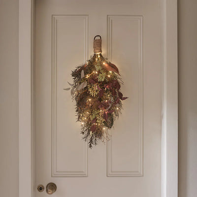 Pre Lit Winter Wreath & Branch Set