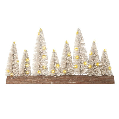 x2 White Fir Forest Scene Lights