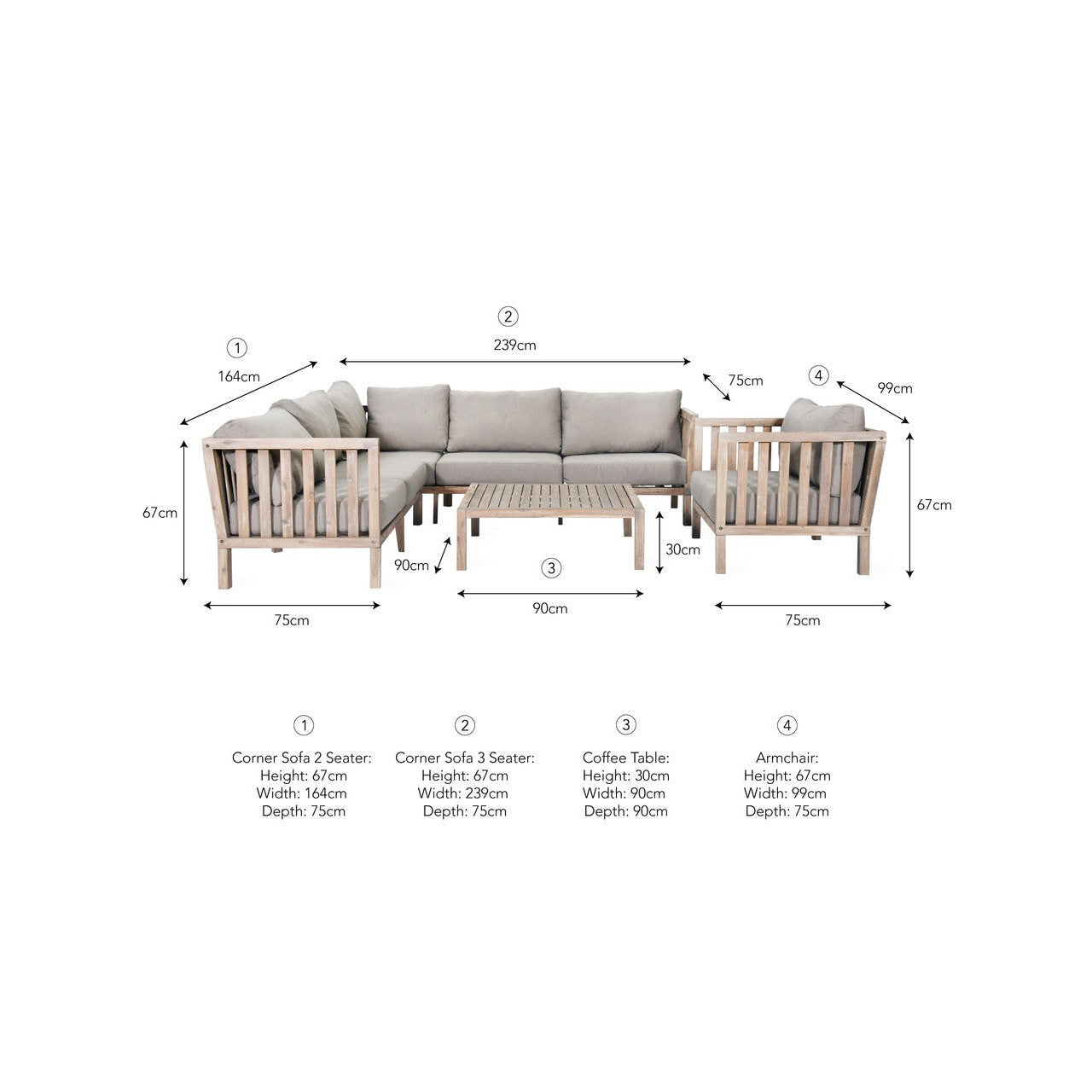 Porthallow Corner Sofa Set